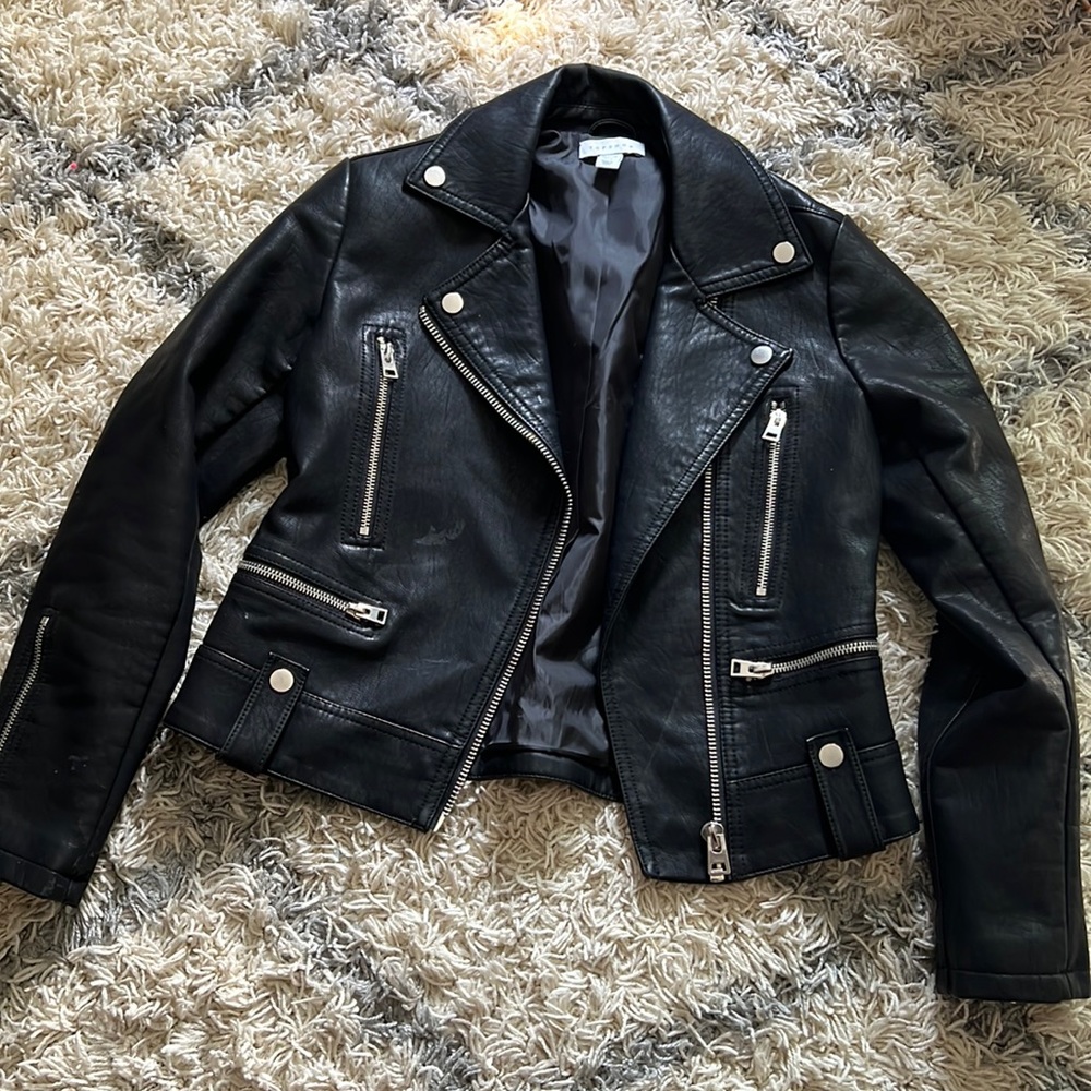Topshop Faux Leather Jacket | Size 2